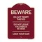 Signmission Beware Do Not Tempt Thieves Do Not Leave Valuables in View Lock Your Car Alum, 24" H, BU-1824-24328 A-DES-BU-1824-24328 - alternate 1